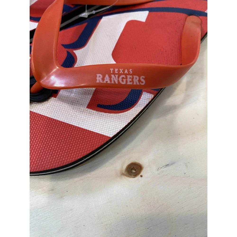 Texas Rangers MLB Baseball Flip‎ Flops Sandals New Medium Mens 7-8 Womens 9-10